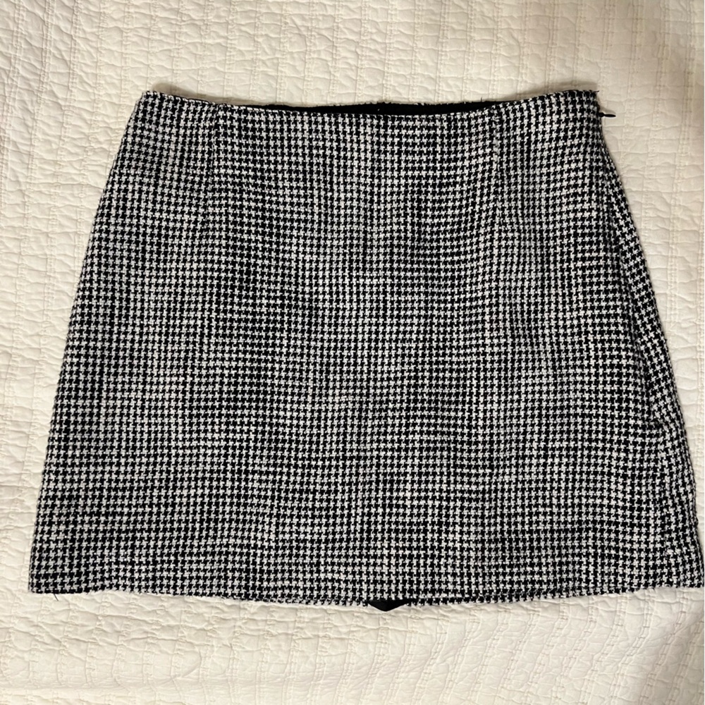Abercrombie & Fitch Monochrome Houndstooth Skirt